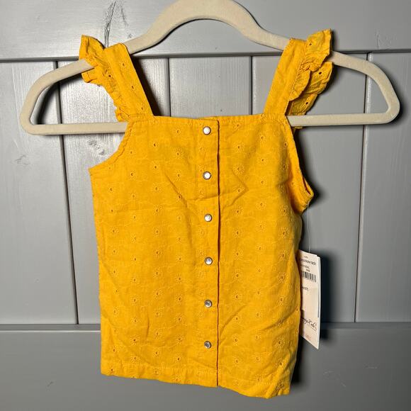 Sovereign Code Girl's Eyelet Yellow Tank Top Size 4 NEW - Picture 1 of 5